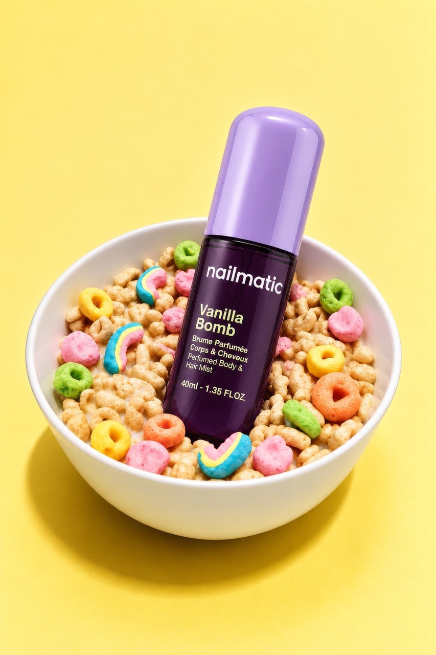 Perfumowana Mgiełka do Ciała i Włosów dla Dzieci - Nailmatic Vanilla Bomb, Wanilia i Karmel, 40 ml