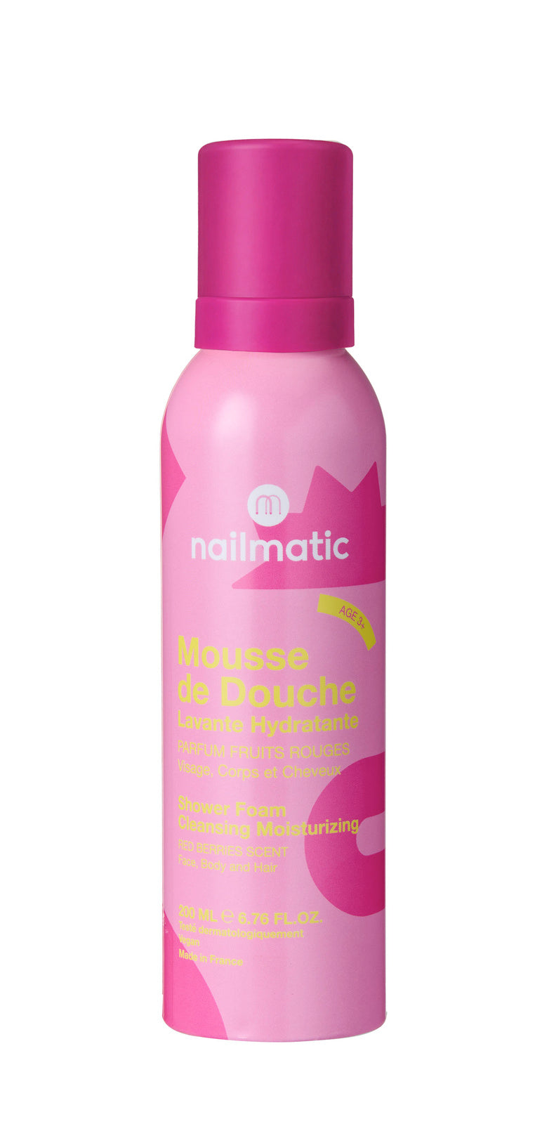 Pianka pod Prysznic dla Dzieci - Nailmatic, Owoce Leśne, 200 ml