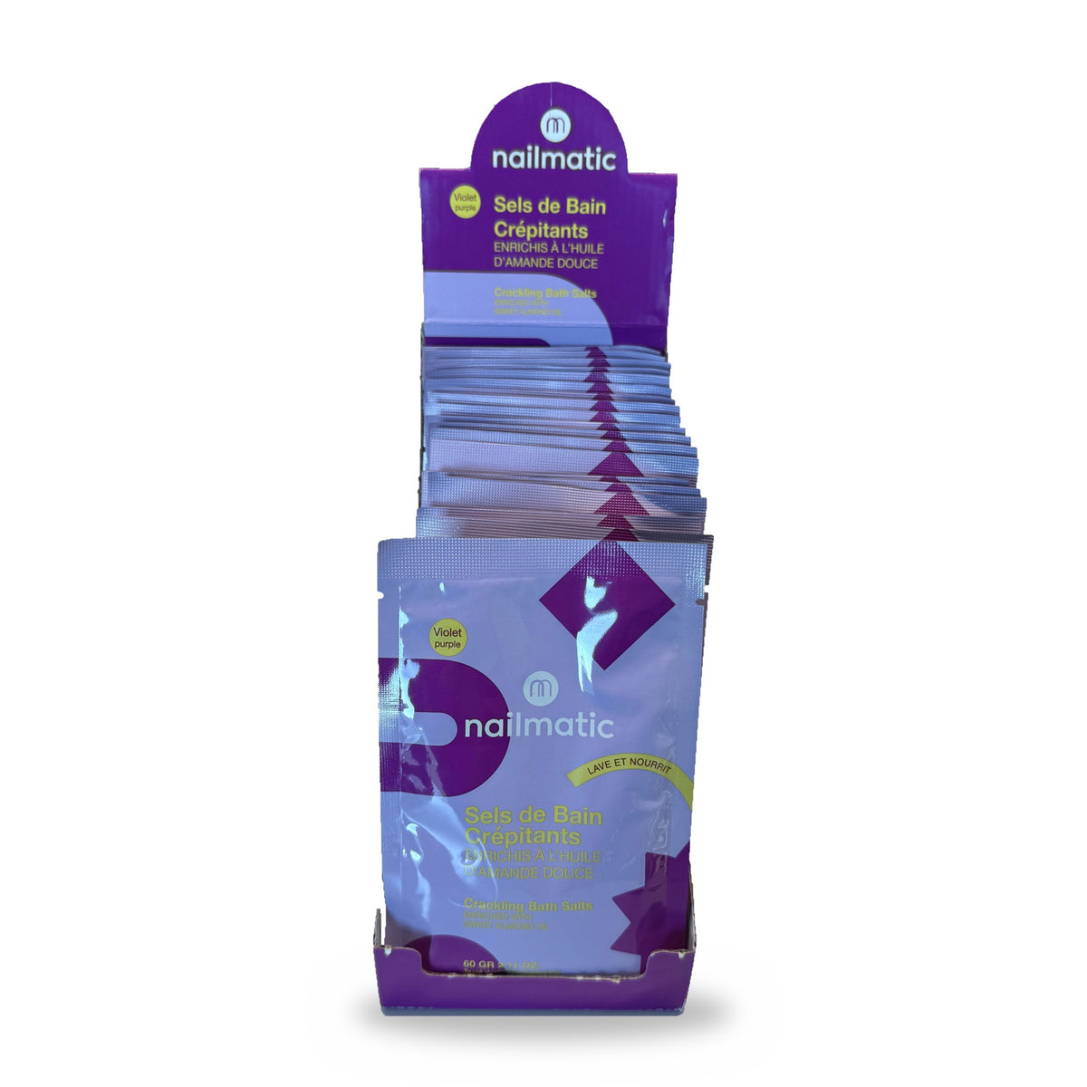 Strzelająca Sól do Kąpieli dla Dzieci, Fioletowa - Nailmatic Crackling 60 g