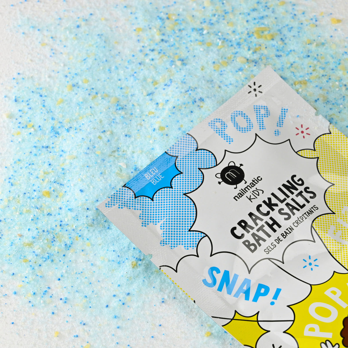 Strzelająca Sól do Kąpieli dla Dzieci, Niebieska - Nailmatic Crackling 60 g