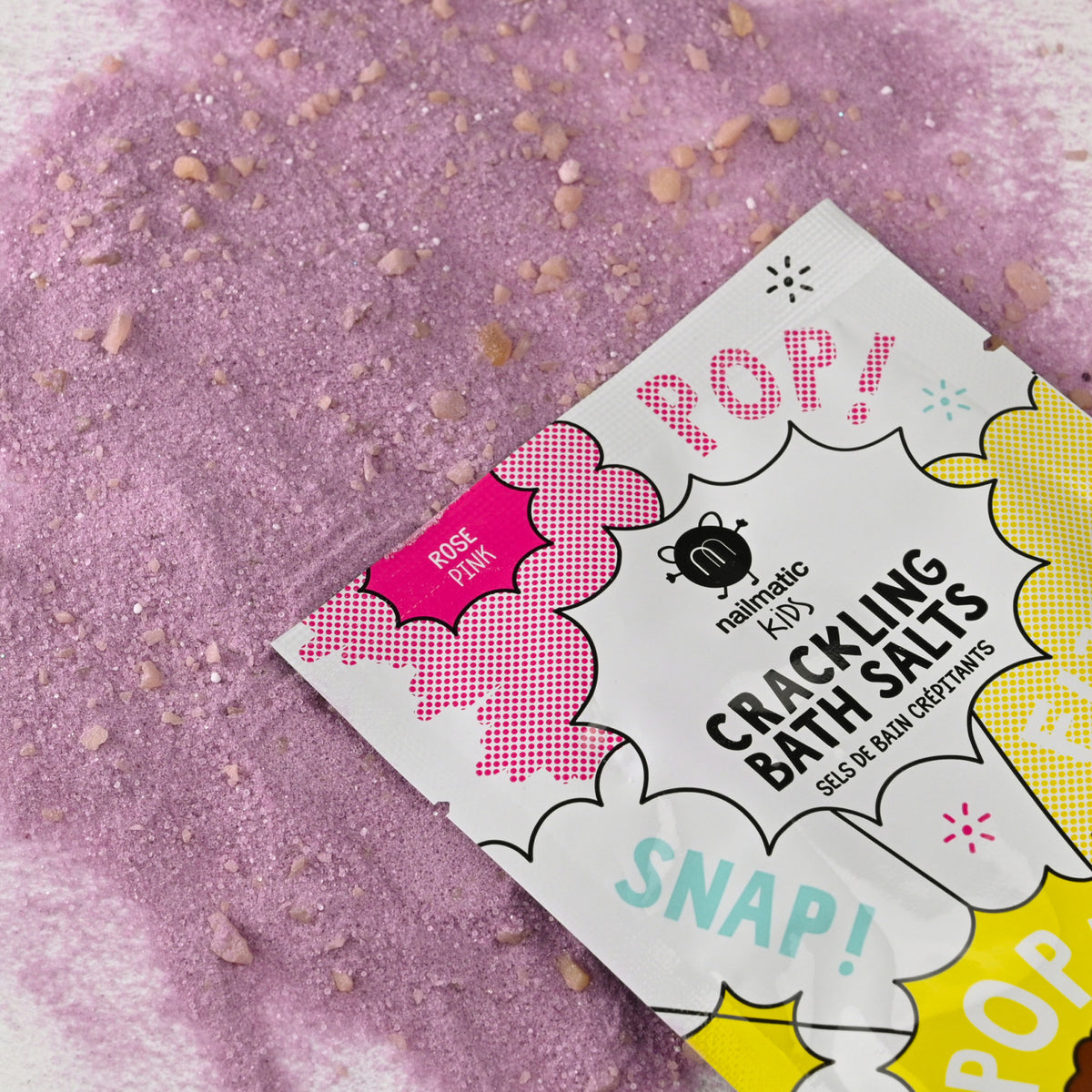 Strzelająca Sól do Kąpieli dla Dzieci, Różowa - Nailmatic Crackling 60 g