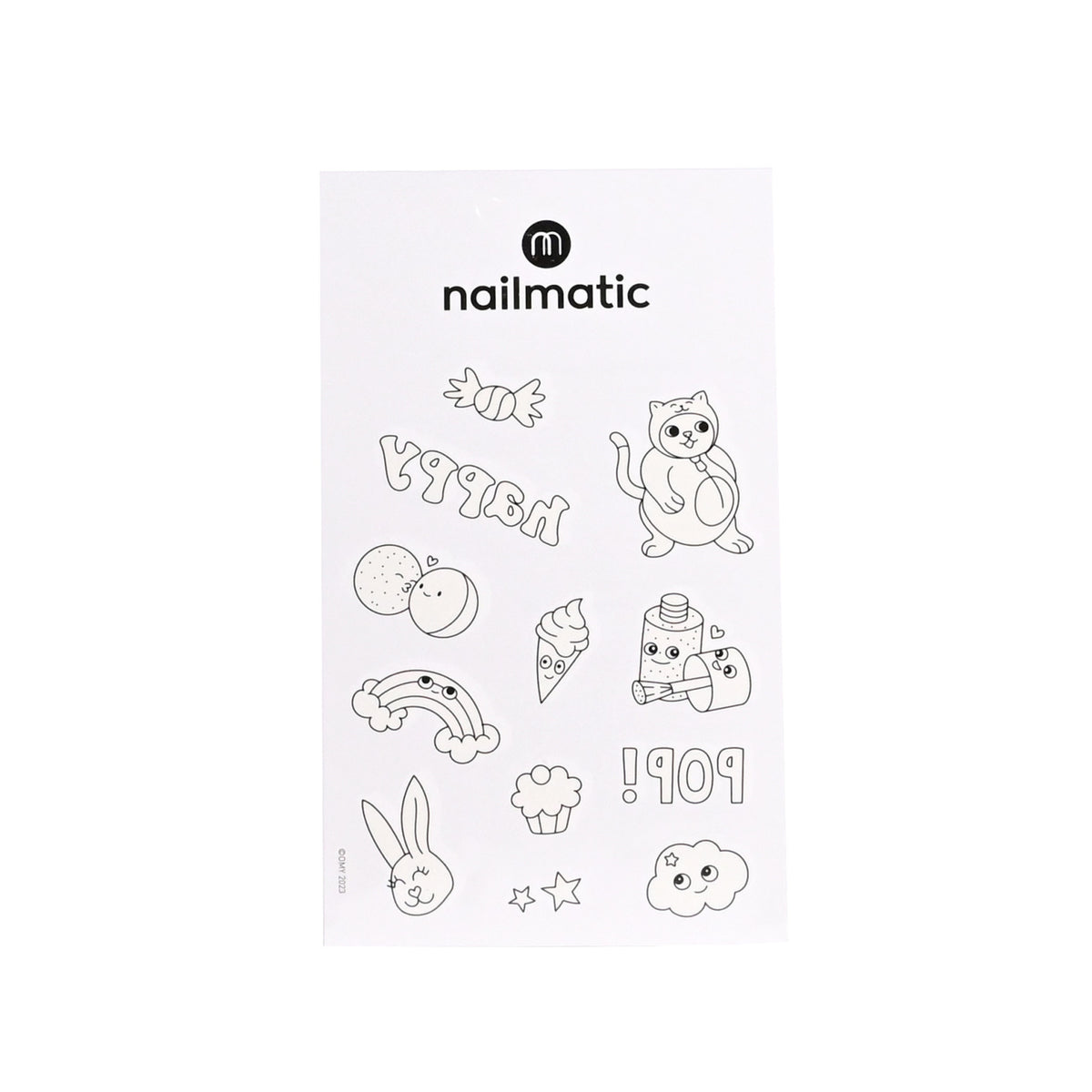 Tatuaże Tymczasowe do Kolorowania dla Dzieci, Kawaii - Nailmatic Tattoo Artist