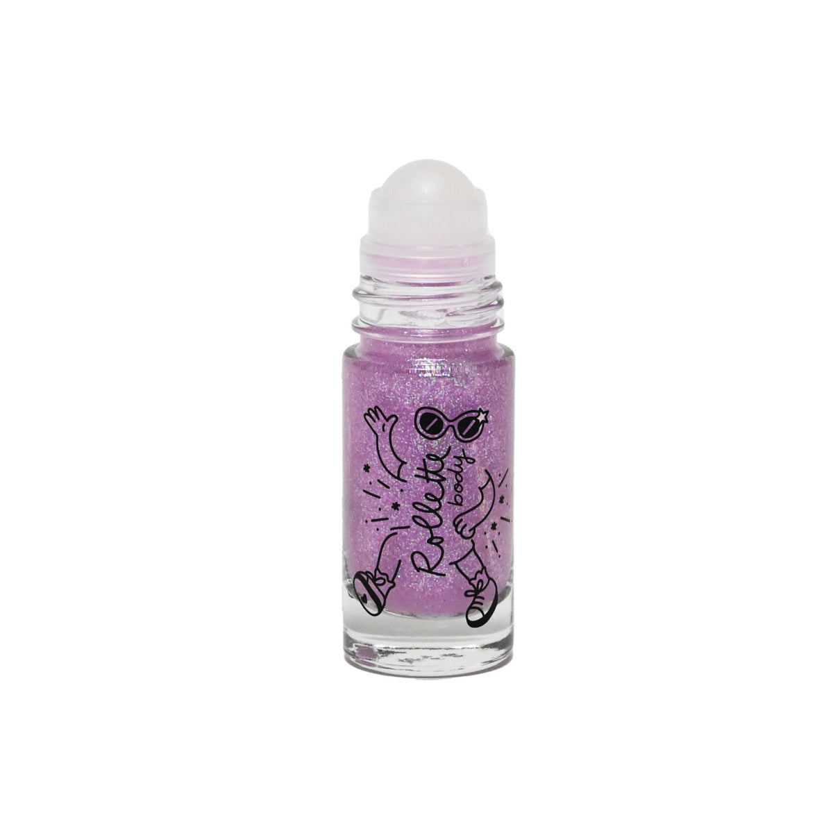 Żel z Brokatem do Ciała dla Dzieci Roll-on - Nailmatic Body Rollette, Wiśniowy, 20 ml