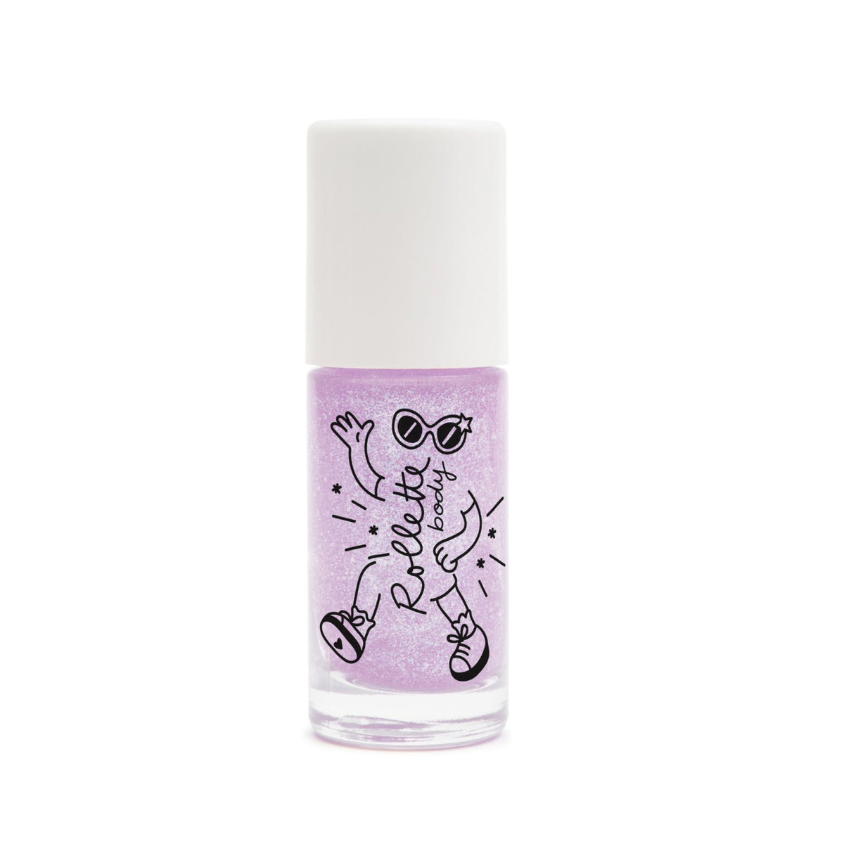Żel z Brokatem do Ciała dla Dzieci Roll-on - Nailmatic Body Rollette, Wiśniowy, 20 ml