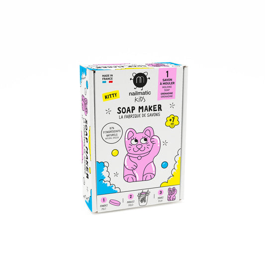 Zestaw DIY do Robienia Mydełka dla Dzieci - Nailmatic Kitty Soap Maker, Kot o Zapachu Grenadyny
