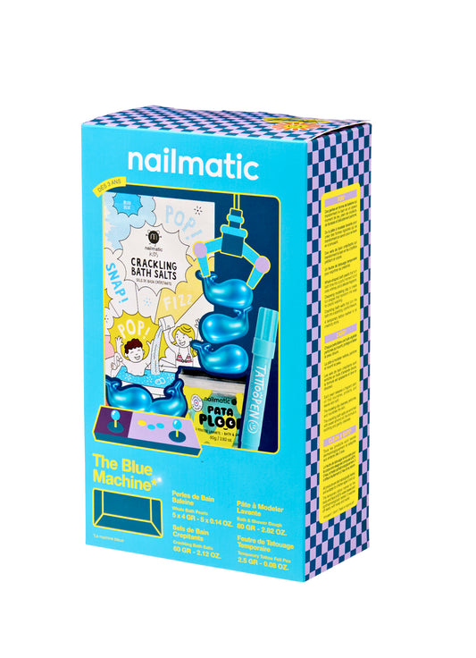 Zestaw Prezentowy do Kąpieli dla Dzieci - Nailmatic The Color Machine Blue, Niebieski, 4 szt.