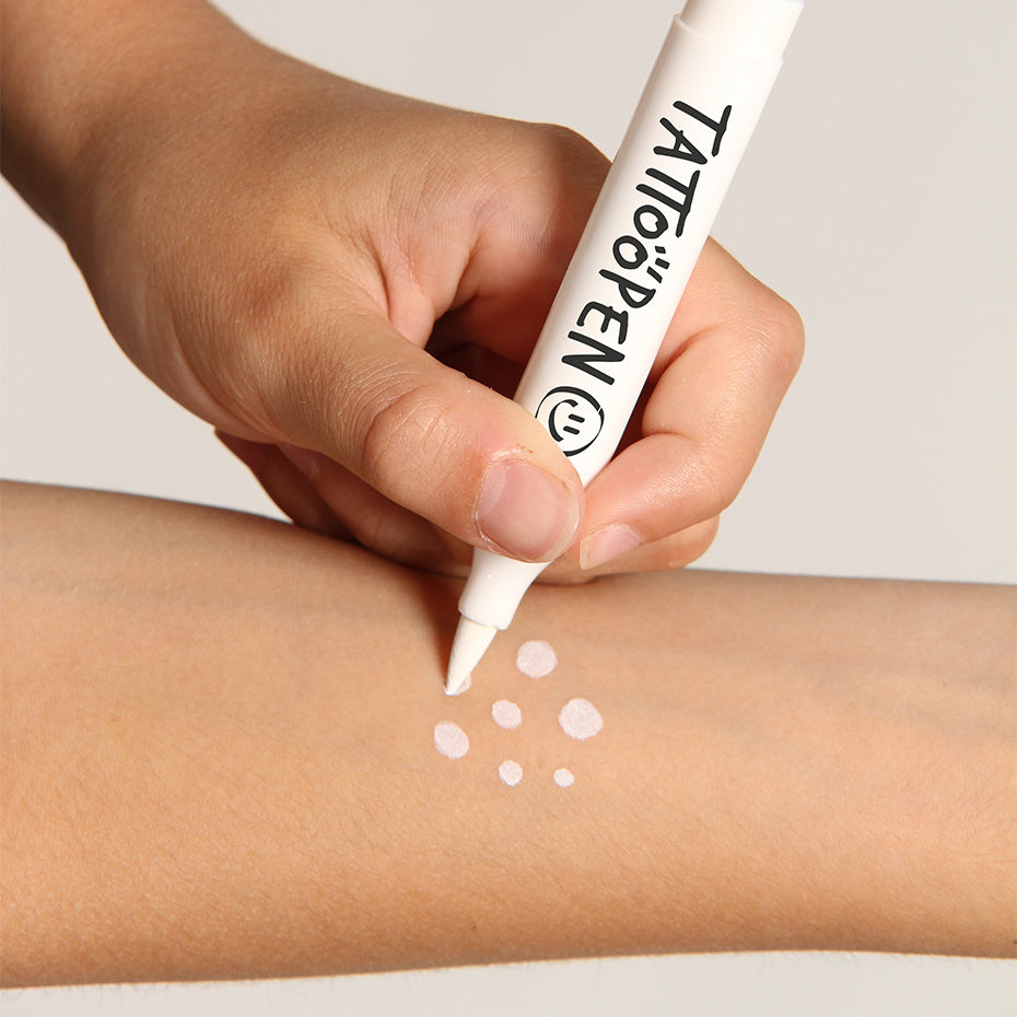 Zmywalny Marker do Ciała i Twarzy dla Dzieci, Biały, 2,5 g - Nailmatic Tattoopen