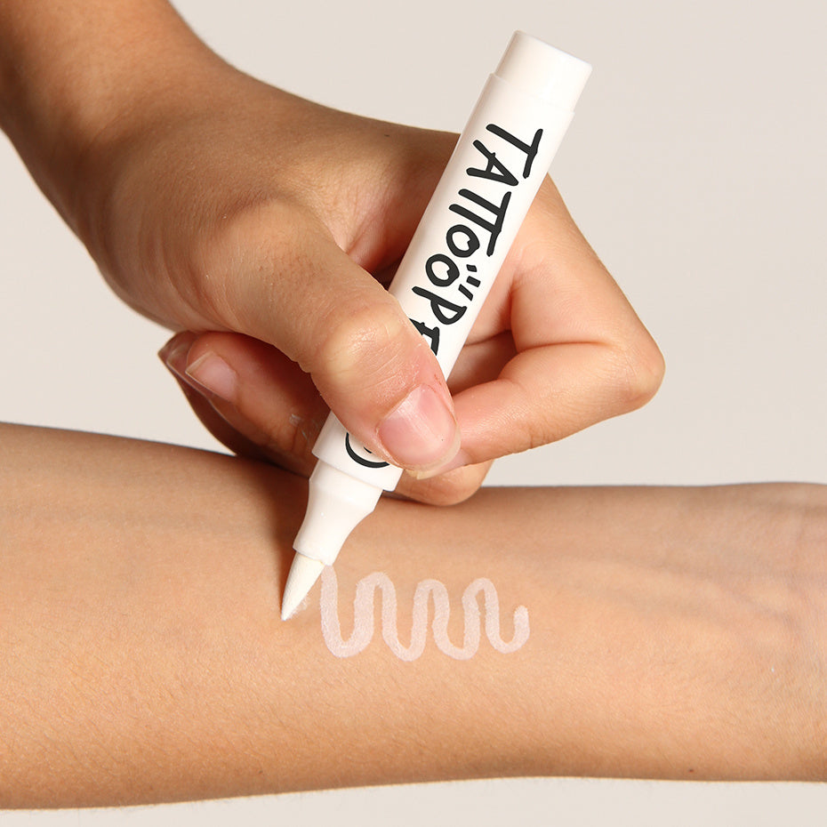 Zmywalny Marker do Ciała i Twarzy dla Dzieci, Biały, 2,5 g - Nailmatic Tattoopen