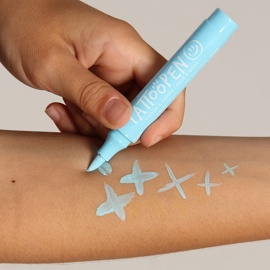 Zmywalny Marker do Ciała i Twarzy dla Dzieci, Błękitny, 2,5 g - Nailmatic Tattoopen