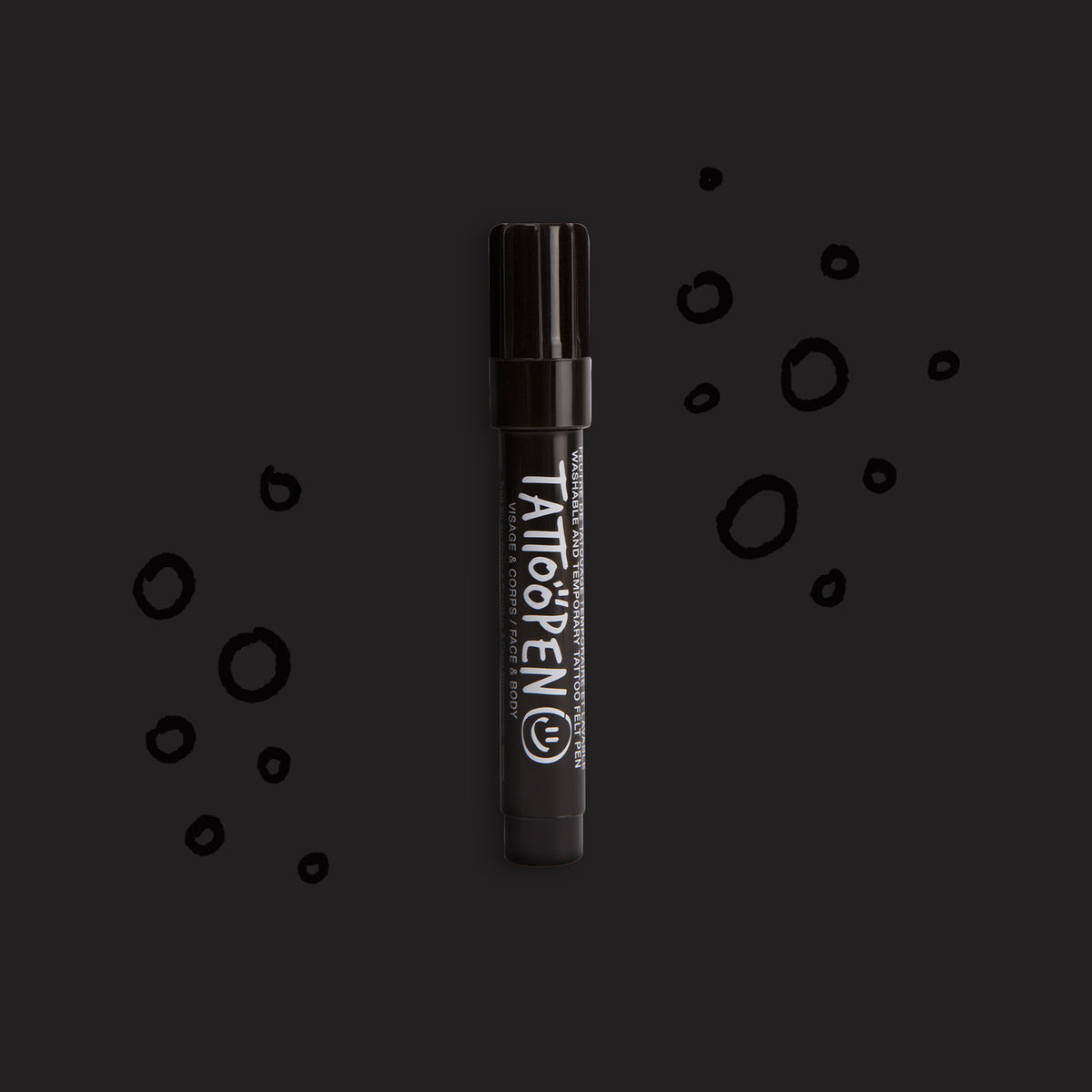 Zmywalny Marker do Ciała i Twarzy dla Dzieci, Czarny, 2,5 g - Nailmatic Tattoopen
