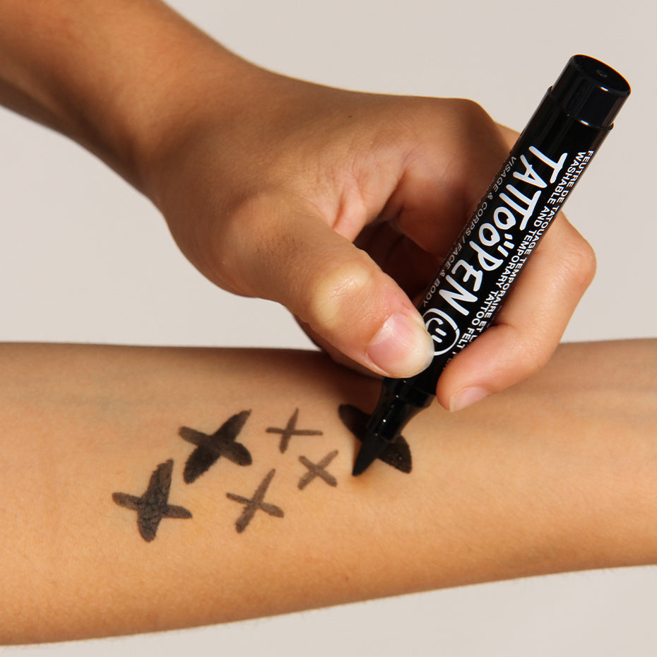 Zmywalny Marker do Ciała i Twarzy dla Dzieci, Czarny, 2,5 g - Nailmatic Tattoopen