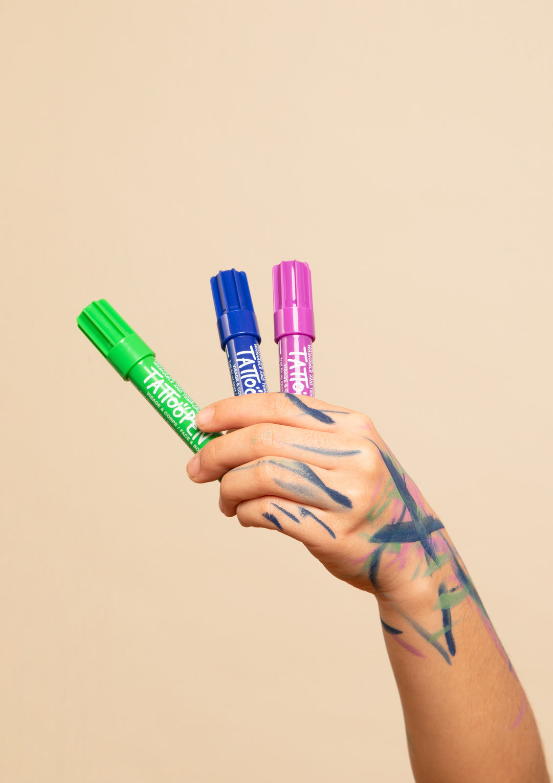 Zmywalny Marker do Ciała i Twarzy dla Dzieci, Granatowy, 2,5 g - Nailmatic Tattoopen