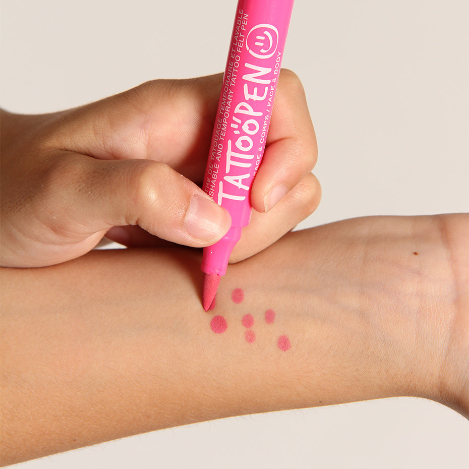 Zmywalny Marker do Ciała i Twarzy dla Dzieci, Różowy, 2,5 g - Nailmatic Tattoopen