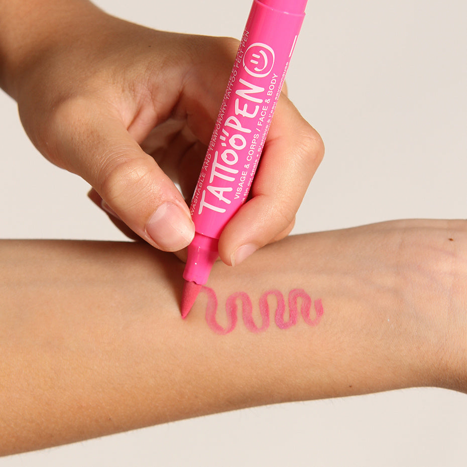 Zmywalny Marker do Ciała i Twarzy dla Dzieci, Różowy, 2,5 g - Nailmatic Tattoopen