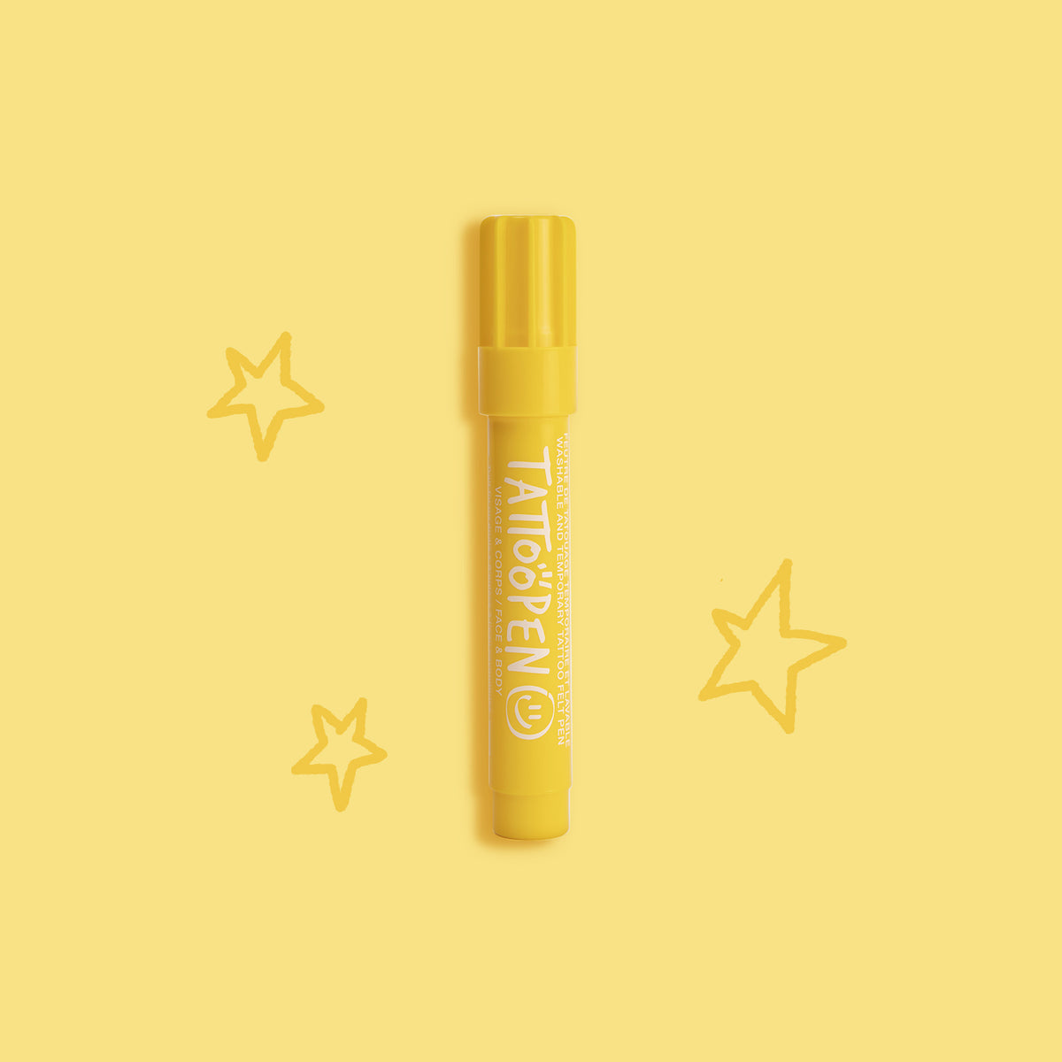 Zmywalny Marker do Ciała i Twarzy dla Dzieci, Żółty, 2,5 g- Nailmatic Tattoopen