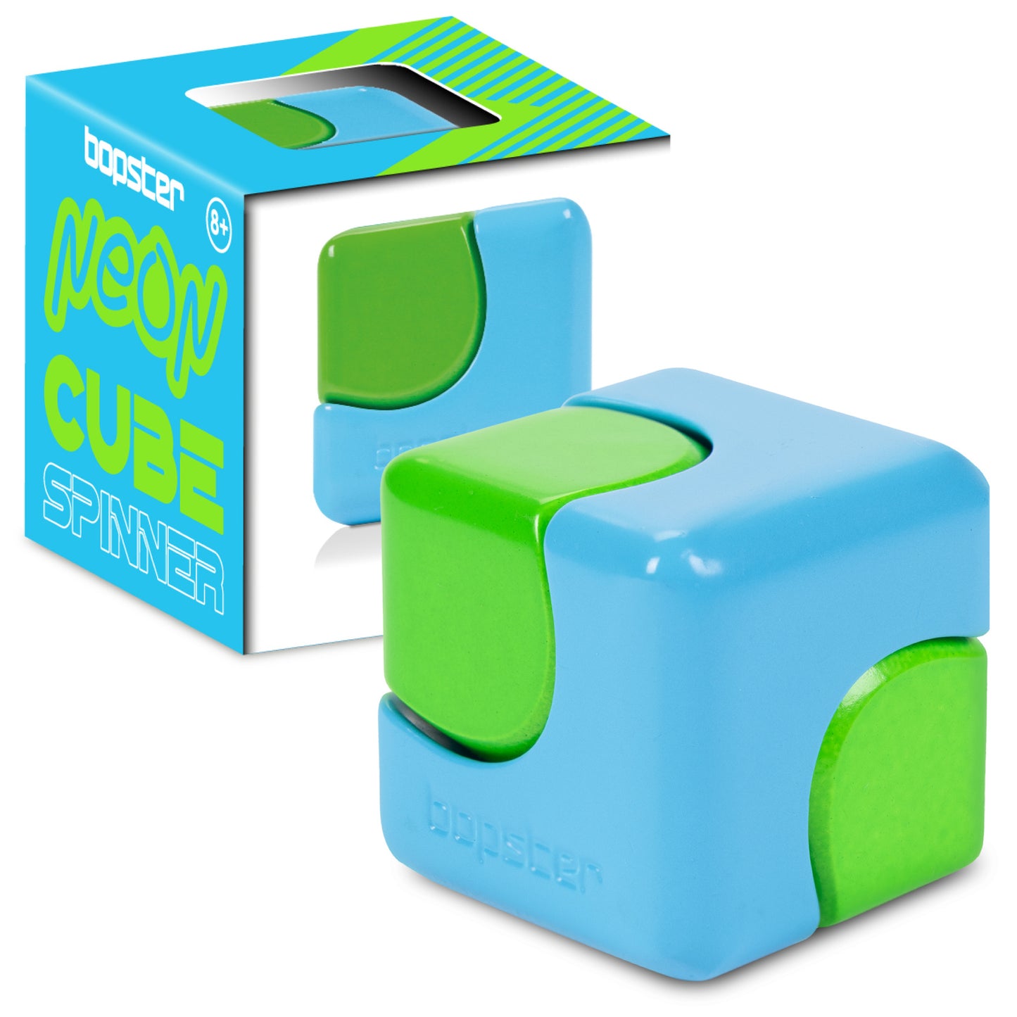bopster Cube Spinner NEON- niebieski/ zielony