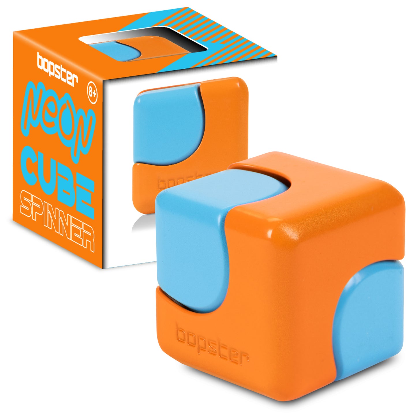 bopster Cube Spinner NEON- pomarańczowy/ niebieski