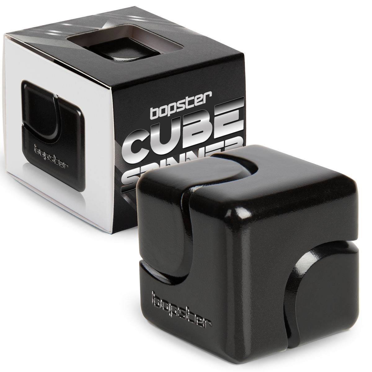 bopster Fidget Cube Spinner - Czarny