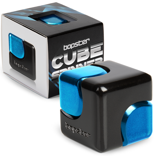 bopster Fidget Cube Spinner - Czarny/Niebieski