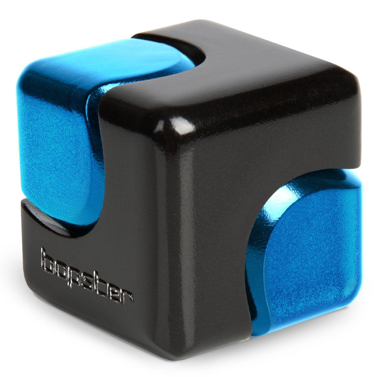 bopster Fidget Cube Spinner - Czarny/Niebieski