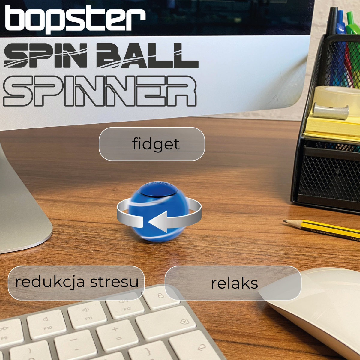 bopster Spin Ball Spinner - Niebieski