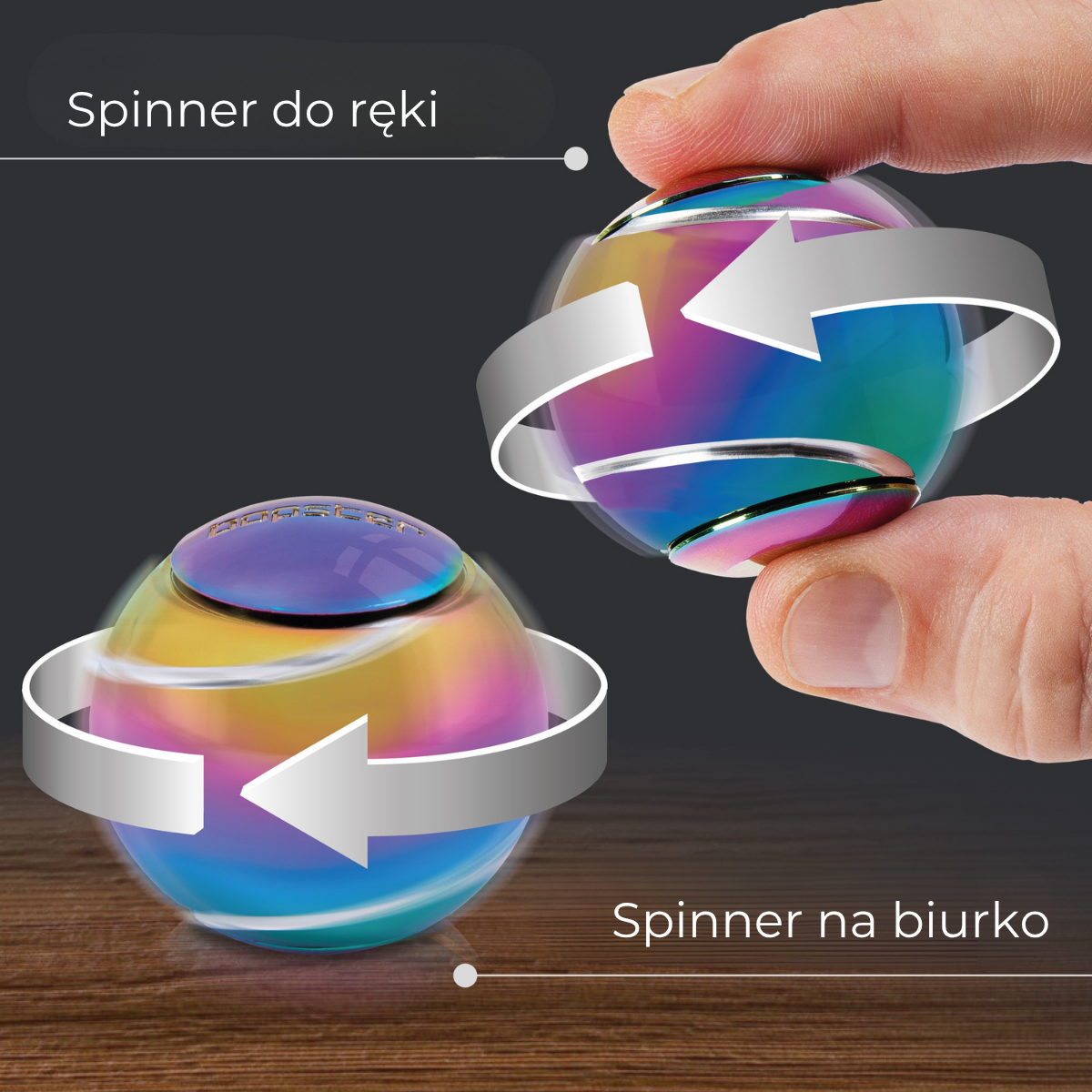 bopster Spin Ball Spinner - Świecący w ciemności