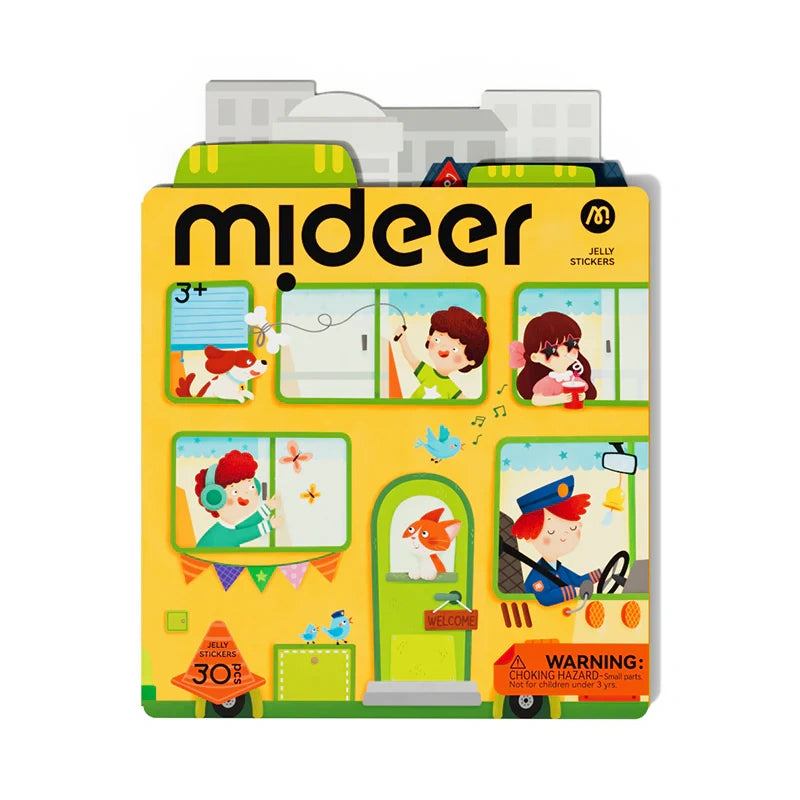 mideer Żelowe naklejki wielorazowe  - Ulica (30 szt.)