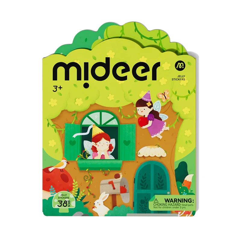 mideer Żelowe naklejki wielorazowe  - Zwierzęta (38 szt.)