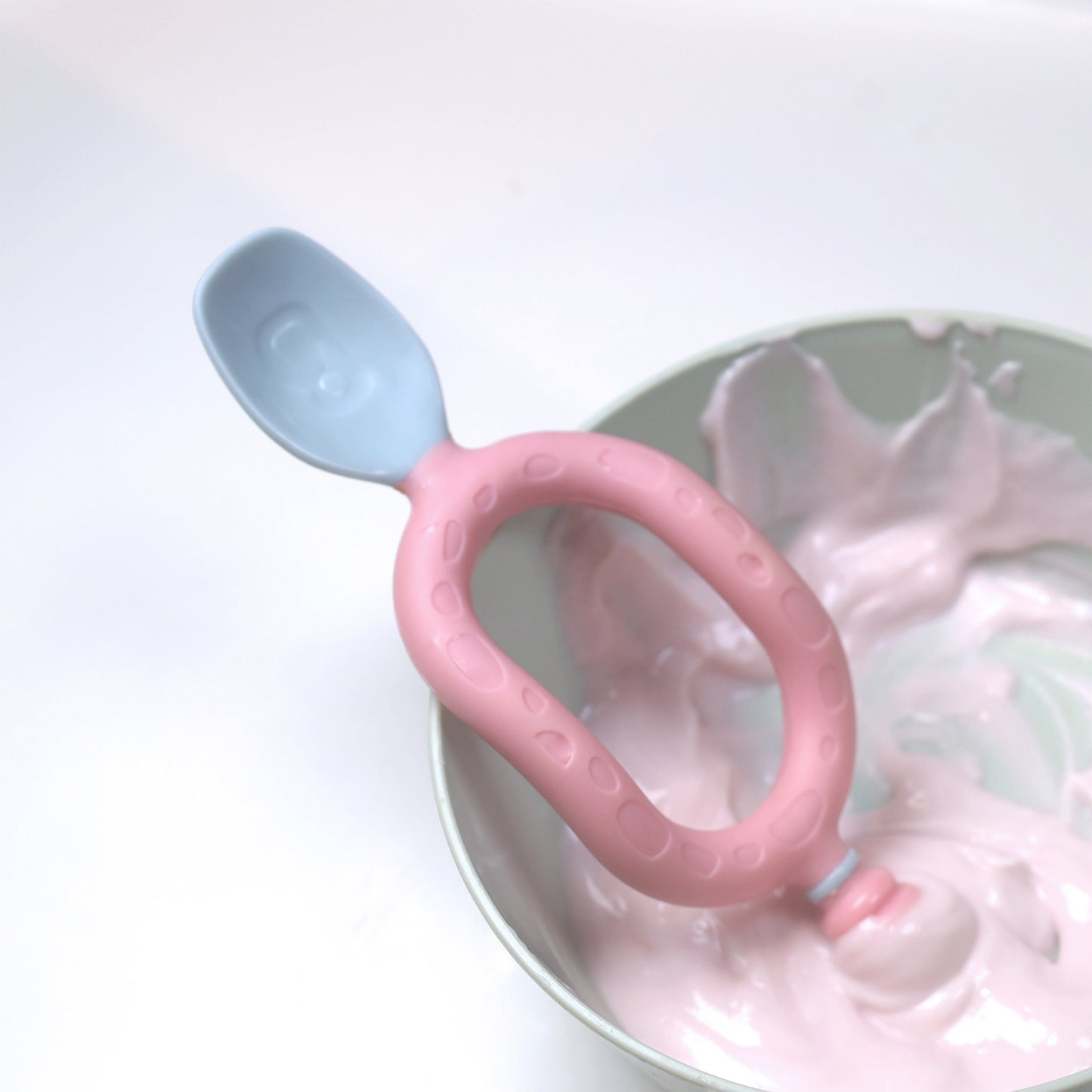 Dwuetapowa łyżeczka, 2-pak, 6 miesięcy+ Pink&Grey