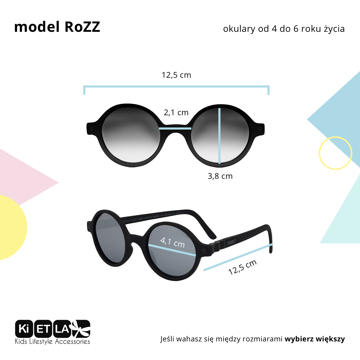 Okulary przeciwsłoneczne RoZZ Peacock / 6-9 Y