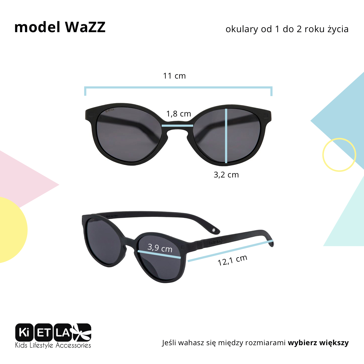 Okulary przeciwsłoneczne WaZZ Kaki / 2-4 Y